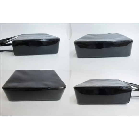 Chanel Authentic Black Enamel Tote Shoulder Bag - Picture 12 of 13